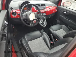 2013 FIAT 500 Sport with VIN 3C3CFFBR5DT599680, listed as a Copart auction lot 50015055 with 62,510 mi miles and Salvage Title. Bid and sale history available at carsss.com. Image 8.