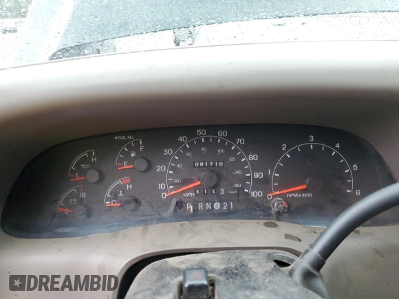 2001 Ford Super Duty F-250 XL with VIN 1FTNX20L31EC09194, listed as a Copart auction lot 71422853 with 81,710 mi miles and Salvage Title. Bid and sale history available at carsss.com. Image 9.