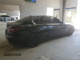 2018 Infiniti Q50 Red Sport 400 with VIN JN1FV7AP3JM461660, listed as a Copart auction lot 53837645 with 111,441 mi miles and Clean title. Bid and sale history available at DreamBid. Image 3.
