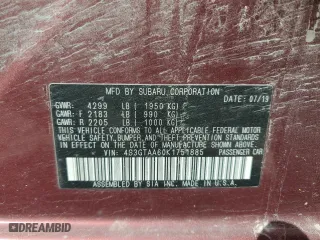 2019 Subaru Impreza with VIN 4S3GTAA60K1751885, listed as a Copart auction lot 69597304 with 109,880 mi miles and Salvage Title. Bid and sale history available at carsss.com. Image 12.