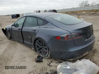 2022 Tesla Model S with VIN 5YJSA1E54NF465048, listed as a Copart auction lot 88756425 with 78,798 mi miles and Salvage Title. Bid and sale history available at DreamBid. Image 2.