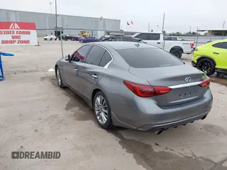 2019 Infiniti Q50 3.0t LUXE with VIN JN1EV7AP6KM511156, listed as a IAAI auction lot 41576308 with 63,620 mi miles. Bid and sale history available at carsss.com. Image 3.