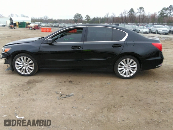 2014 Acura RLX Tech Pkg with VIN JH4KC1F56EC007418, listed as a IAAI auction lot 41790185 with 130,288 mi miles. Bid and sale history available at carsss.com. Image 14.