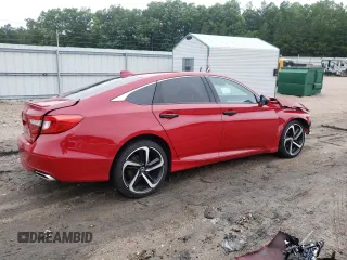 2018 Honda Accord Sedan Sport 1.5T with VIN 1HGCV1F39JA137747, listed as a Copart auction lot 57206083 with 58,126 mi miles and Salvage Title. Bid and sale history available at carsss.com. Image 3.