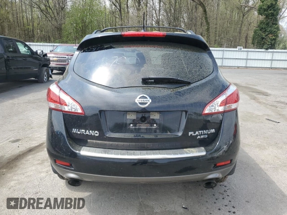 2013 Nissan Murano SV with VIN JN8AZ1MW7DW310040, listed as a Copart auction lot 53898505 with 185,853 mi miles and Salvage Title. Bid and sale history available at DreamBid. Image 6.
