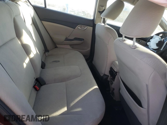 2013 Honda Civic LX with VIN 19XFB2F54DE037147, listed as a Copart auction lot 46339035 with Not Provided miles and Salvage Title. Bid and sale history available at DreamBid. Image 11.
