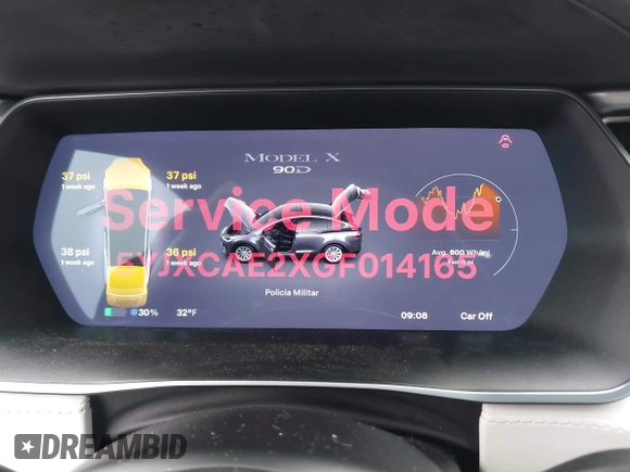 2016 Tesla Model X 70D z VIN 5YJXCAE2XGF014165, wystawiony jako IAAI lot #41474490 z przebiegiem 112 967 mil mil oraz . Historia ofert i sprzedaży dostępna na DreamBid. Obrazek 7.