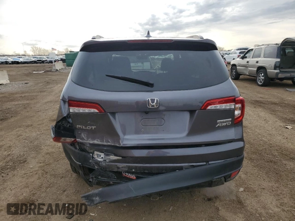 2022 Honda Pilot Special Edition with VIN 5FNYF6H26NB091357, listed as a Copart auction lot 50250075 with 38,405 mi miles and Salvage Title. Bid and sale history available at carsss.com. Image 6.