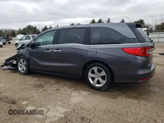 2019 Honda Odyssey EX-L with VIN 5FNRL6H74KB004916, listed as a Copart auction lot 53959205 with 60,100 mi miles and Salvage Title. Bid and sale history available at DreamBid. Image 2.