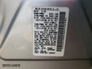 2006 Nissan Murano SL with VIN JN8AZ08W36W528435, listed as a Copart auction lot 51998144 with 159,395 mi miles and Salvage Title. Bid and sale history available at carsss.com. Image 13.
