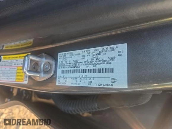2021 Ford Escape SE Hybrid z VIN 1FMCU0BZ3MUA54870, wystawiony jako IAAI lot #42510106 z przebiegiem 36 098 mil mil oraz . Historia ofert i sprzedaży dostępna na DreamBid. Obrazek 21.