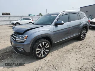 2019 Volkswagen Atlas SEL Premium with VIN 1V2NR2CA2KC606685, listed as a Copart auction lot 59142275 with 77,226 mi miles and Salvage title. Bid and sale history available at DreamBid. Image 1.