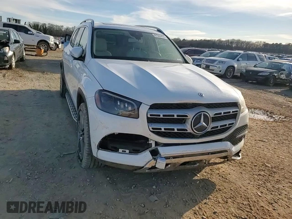 2020 Mercedes-Benz GLS 450 with VIN 4JGFF5KE2LA130256, listed as a Copart auction lot 47644455 with 91,785 mi miles and Salvage title. Bid and sale history available at DreamBid. Image 12.