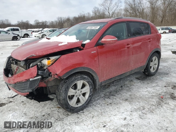 2012 Kia Sportage LX z VIN KNDPBCA25C7307217, wystawiony jako Copart lot #87857155 z przebiegiem 122 235 mil mil oraz Szkoda całkowita • Salvage title. Historia ofert i sprzedaży dostępna na DreamBid. Obrazek 1.