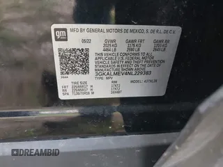 2022 GMC Terrain SLE z VIN 3GKALMEV4NL229383, wystawiony jako IAAI lot #41927702 z przebiegiem Nie podano mil oraz . Historia ofert i sprzedaży dostępna na DreamBid. Obrazek 9.
