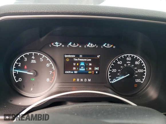 2022 Ford F-150 XL with VIN 1FTMF1E58NKE24645, listed as a Copart auction lot 42051515 with 43,429 mi miles and Salvage Title. Bid and sale history available at DreamBid. Image 9.