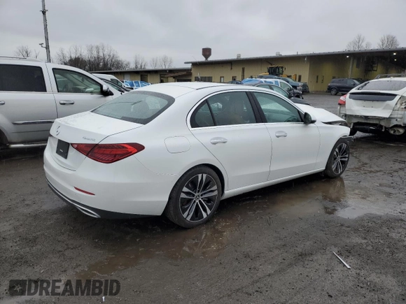 2022 Mercedes-Benz C 300 with VIN W1KAF4HB0NR044069, listed as a Copart auction lot 49874475 with Not Provided miles and Salvage Title. Bid and sale history available at DreamBid. Image 3.