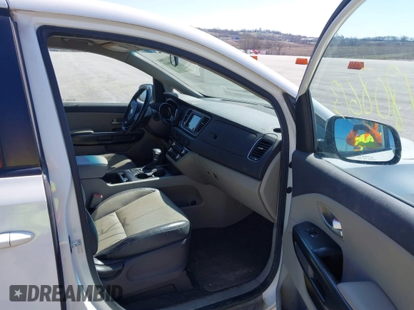 2017 Kia Sedona LX with VIN KNDMB5C18H6310158, listed as a IAAI auction lot 41808613 with 169,383 mi miles. Bid and sale history available at carsss.com. Image 5.