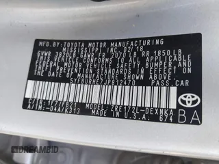 2018 Toyota Corolla L z VIN 5YFBURHE7JP812470, wystawiony jako IAAI lot #42183208 z przebiegiem 243 880 mil mil oraz . Historia ofert i sprzedaży dostępna na DreamBid. Obrazek 9.