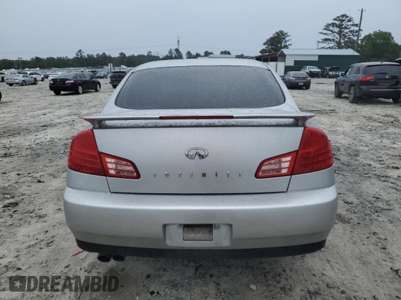 2004 Infiniti G35 w/Leather with VIN JNKCV51E54M613413, listed as a Copart auction lot 71264244 with 206,999 mi miles and Salvage Title. Bid and sale history available at DreamBid. Image 6.