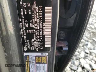 2016 Kia Optima EX with VIN 5XXGU4L30GG088346, listed as a Copart auction lot 47908124 with 107,813 mi miles and Salvage Title. Bid and sale history available at carsss.com. Image 12.