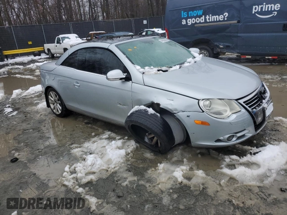 2007 Volkswagen Eos 3.2L with VIN WVWFB71FX7V037070, listed as a Copart auction lot 44582665 with Not Provided miles and Salvage Title. Bid and sale history available at DreamBid. Image 4.
