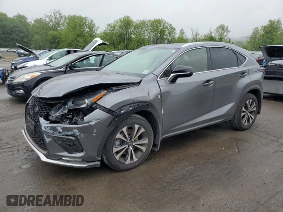 2021 Lexus NX 300 F Sport with VIN JTJSARDZ5M2251025, listed as a Copart auction lot 57950625 with 32,844 mi miles and Salvage title. Bid and sale history available at DreamBid. Image 1.