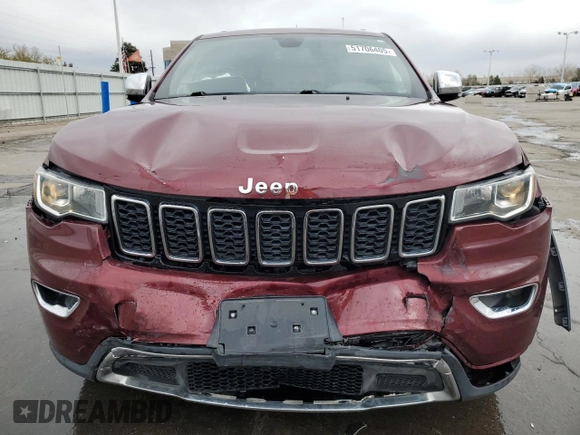 2018 Jeep Grand Cherokee Limited with VIN 1C4RJFBG8JC449444, listed as a Copart auction lot 51706405 with 107,756 mi miles and Salvage Title. Bid and sale history available at DreamBid. Image 5.
