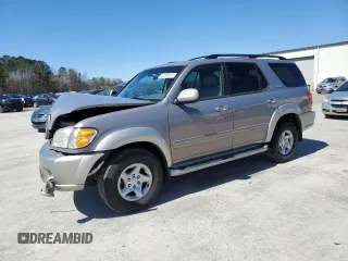 2002 Toyota Sequoia SR5 with VIN 5TDZT34A32S130180, listed as a Copart auction lot 47790105 with 209,399 mi miles and Salvage Title. Bid and sale history available at carsss.com. Image 1.