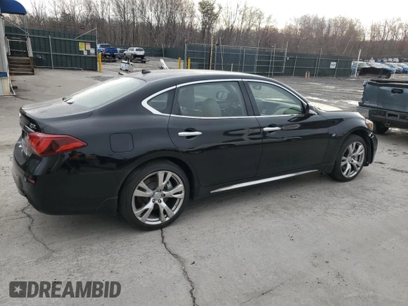 2015 Infiniti Q70 with VIN JN1BY1PR5FM830652, listed as a Copart auction lot 52894625 with 102,387 mi miles and Salvage Title. Bid and sale history available at DreamBid. Image 3.