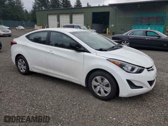 2016 Hyundai Elantra SE with VIN 5NPDH4AE2GH695574, listed as a Copart auction lot 54957935 with 192,282 mi miles and Clean Title. Bid and sale history available at DreamBid. Image 4.