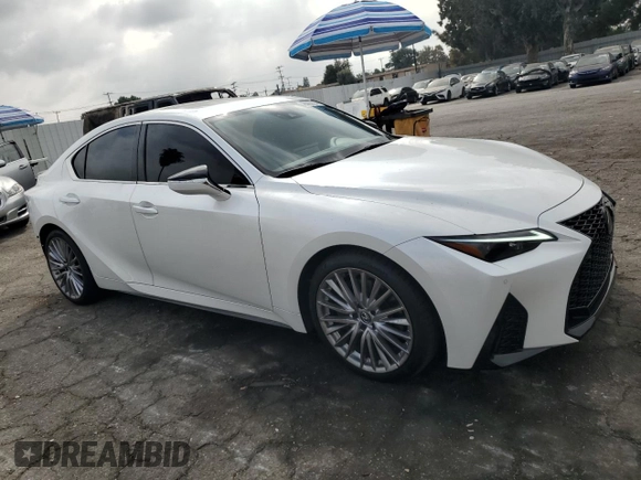2023 Lexus IS with VIN JTHDA1D2XP5125048, listed as a Copart auction lot 76062634 with 35,717 mi miles and Salvage Title. Bid and sale history available at carsss.com. Image 4.