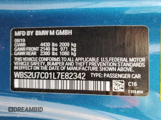 2020 BMW M2 Competition z VIN WBS2U7C01L7E82342, wystawiony jako Copart lot #46139314 z przebiegiem Nie podano mil oraz . Historia ofert i sprzedaży dostępna na DreamBid. Obrazek 15.