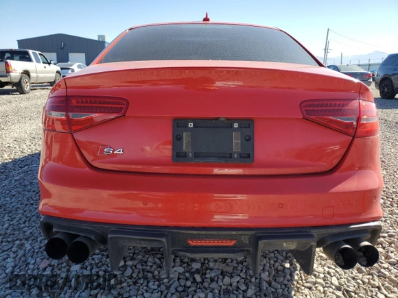 2014 Audi S4 Premium Plus with VIN WAUBGAFL0EA079776, listed as a Copart auction lot 76473314 with 71,656 mi miles and Salvage Title. Bid and sale history available at carsss.com. Image 6.