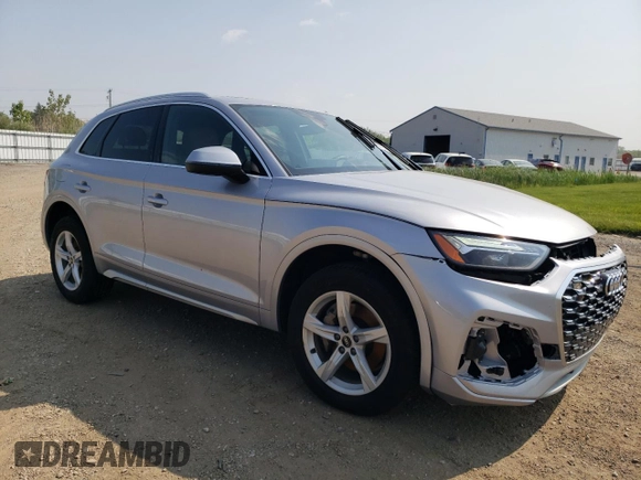 2022 Audi Q5 Premium with VIN WA1ABAFY4N2086369, listed as a Copart auction lot 58120795 with 37,756 mi miles and Salvage title. Bid and sale history available at DreamBid. Image 4.