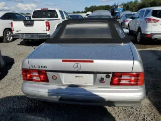 1999 Mercedes-Benz SL-Class with VIN WDBFA68F0XF176572, listed as a Copart auction lot 74715254 with 0 mi miles and Salvage Title. Bid and sale history available at carsss.com. Image 6.