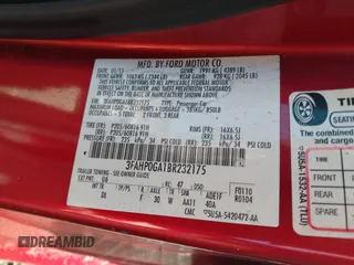 2011 Ford Fusion S with VIN 3FAHP0GA1BR232175, listed as a IAAI auction lot 41864391 with 324,988 mi miles. Bid and sale history available at carsss.com. Image 9.