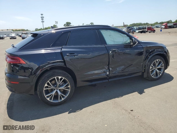 2021 Audi Q8 Premium with VIN WA1AVAF14MD036181, listed as a Copart auction lot 58055543 with 20,312 mi miles. Bid and sale history available at carsss.com. Image 3.