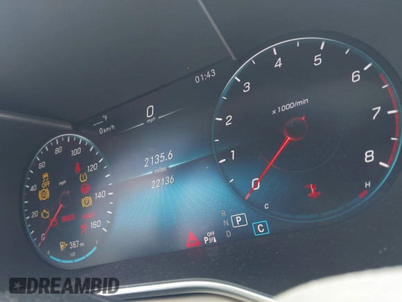 2021 Mercedes-Benz C 300 with VIN W1KWF8DB7MR649515, listed as a IAAI auction lot 42542308 with 22,136 mi miles and . Bid and sale history available at DreamBid. Image 7.