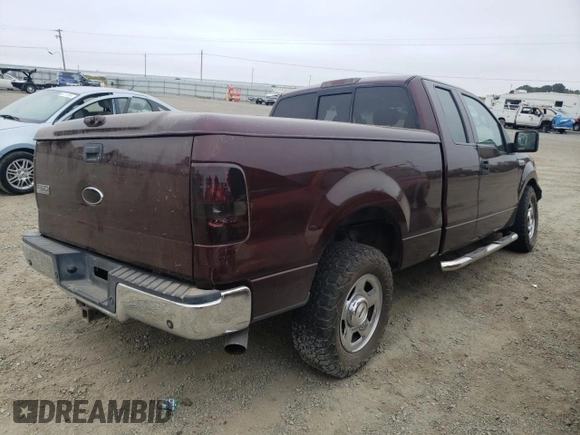 2005 Ford F-150 STX with VIN 1FTRX12W55KB45878, listed as a Copart auction lot 66160994 with 128,212 mi miles and Salvage Title. Bid and sale history available at carsss.com. Image 3.