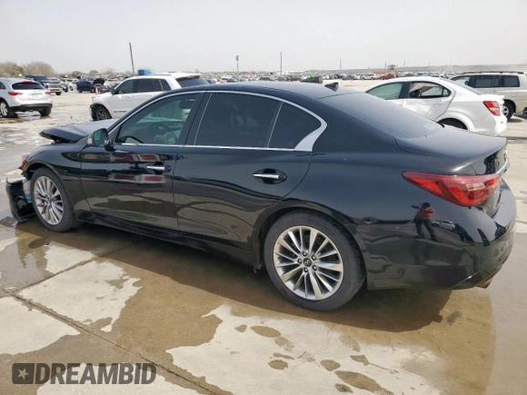 2018 Infiniti Q50 3.0t LUXE with VIN JN1EV7AP5JM357263, listed as a Copart auction lot 47679195 with 162,430 mi miles and Salvage Title. Bid and sale history available at carsss.com. Image 2.