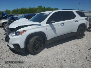 2020 Chevrolet Traverse Premier with VIN 1GNERKKW9LJ115307, listed as a Copart auction lot 55606225 with 70,847 mi miles and Salvage title. Bid and sale history available at DreamBid. Image 1.