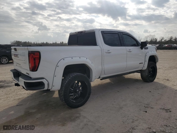 2022 GMC Sierra 1500 Limited AT4 with VIN 1GTP9EEL4NZ163676, listed as a Copart auction lot 44471625 with 55,695 mi miles and Salvage Title. Bid and sale history available at carsss.com. Image 3.