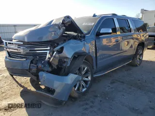 2015 Chevrolet Suburban LTZ with VIN 1GNSKKKC5FR622143, listed as a Copart auction lot 48706145 with 86,600 mi miles and Salvage Title. Bid and sale history available at carsss.com. Image 1.