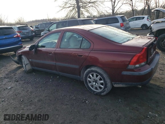 2001 Volvo S60 with VIN YV1RS61R512081241, listed as a Copart auction lot 43584055 with 115,211 mi miles and Salvage Title. Bid and sale history available at carsss.com. Image 2.
