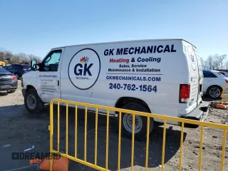 2014 Ford Econoline Cargo Commercial with VIN 1FTNE2EW9EDA72220, listed as a Copart auction lot 50025115 with 270,630 mi miles and Salvage Title. Bid and sale history available at DreamBid. Image 2.