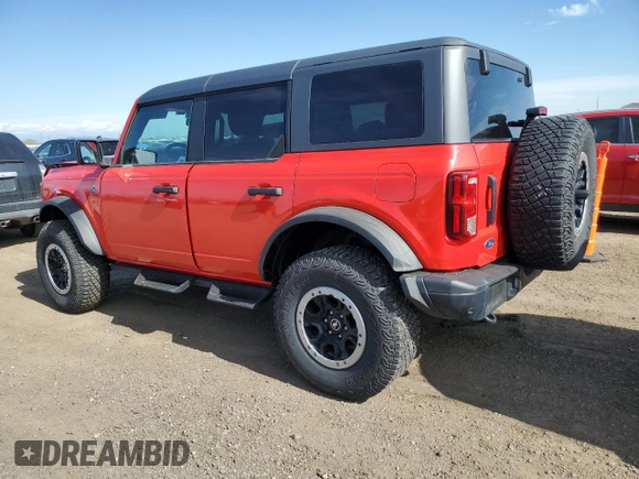 2023 Ford Bronco with VIN 1FMEE5DH5PLB93397, listed as a Copart auction lot 55642625 with 30,731 mi miles and Salvage title. Bid and sale history available at DreamBid. Image 2.