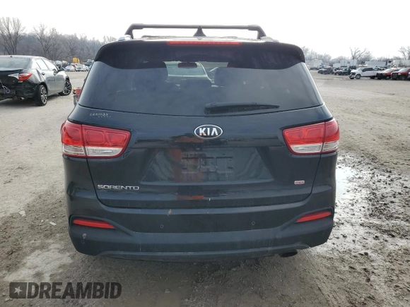 2016 Kia Sorento LX with VIN 5XYPGDA3XGG057840, listed as a Copart auction lot 41378625 with 106,225 mi miles and Salvage Title. Bid and sale history available at carsss.com. Image 6.