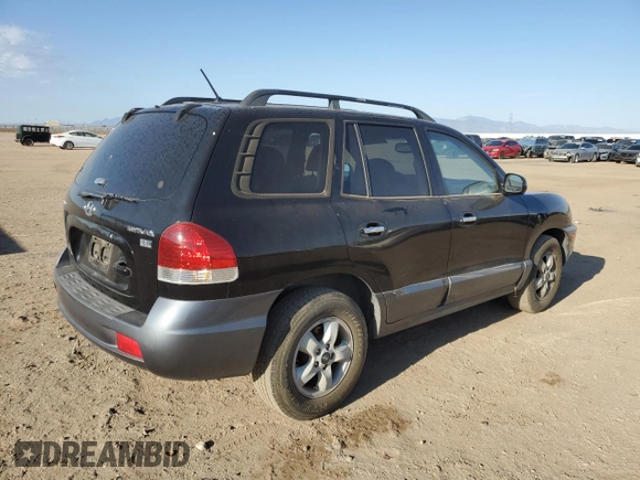 2005 Hyundai Santa Fe GLS with VIN KM8SC13E95U984600, listed as a Copart auction lot 63129694 with 184,357 mi miles and Salvage Title. Bid and sale history available at carsss.com. Image 3.