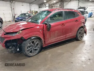 2022 Hyundai Kona N Line with VIN KM8K3CA39NU771109, listed as a IAAI auction lot 41509985 with 21,231 mi miles. Bid and sale history available at carsss.com. Image 18.